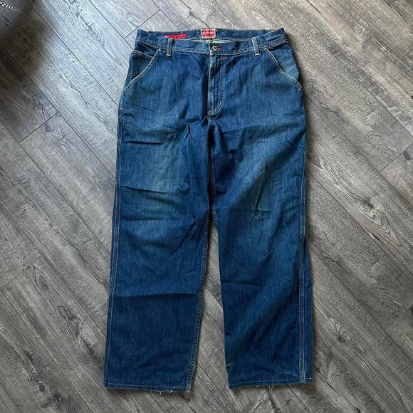 Vintage Y2K Dark Denim Baggy Tommy Hilfiger Carpenter Jeans - Picture 4 of 8